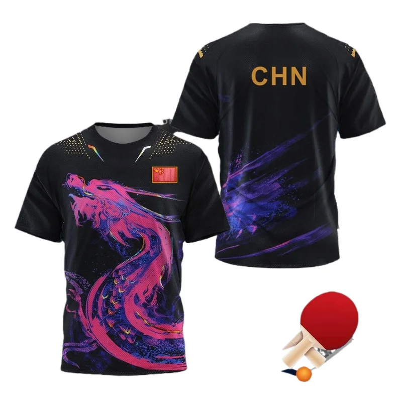 Table Tennis Match - CHINA Dragon Table Tennis Graphic T