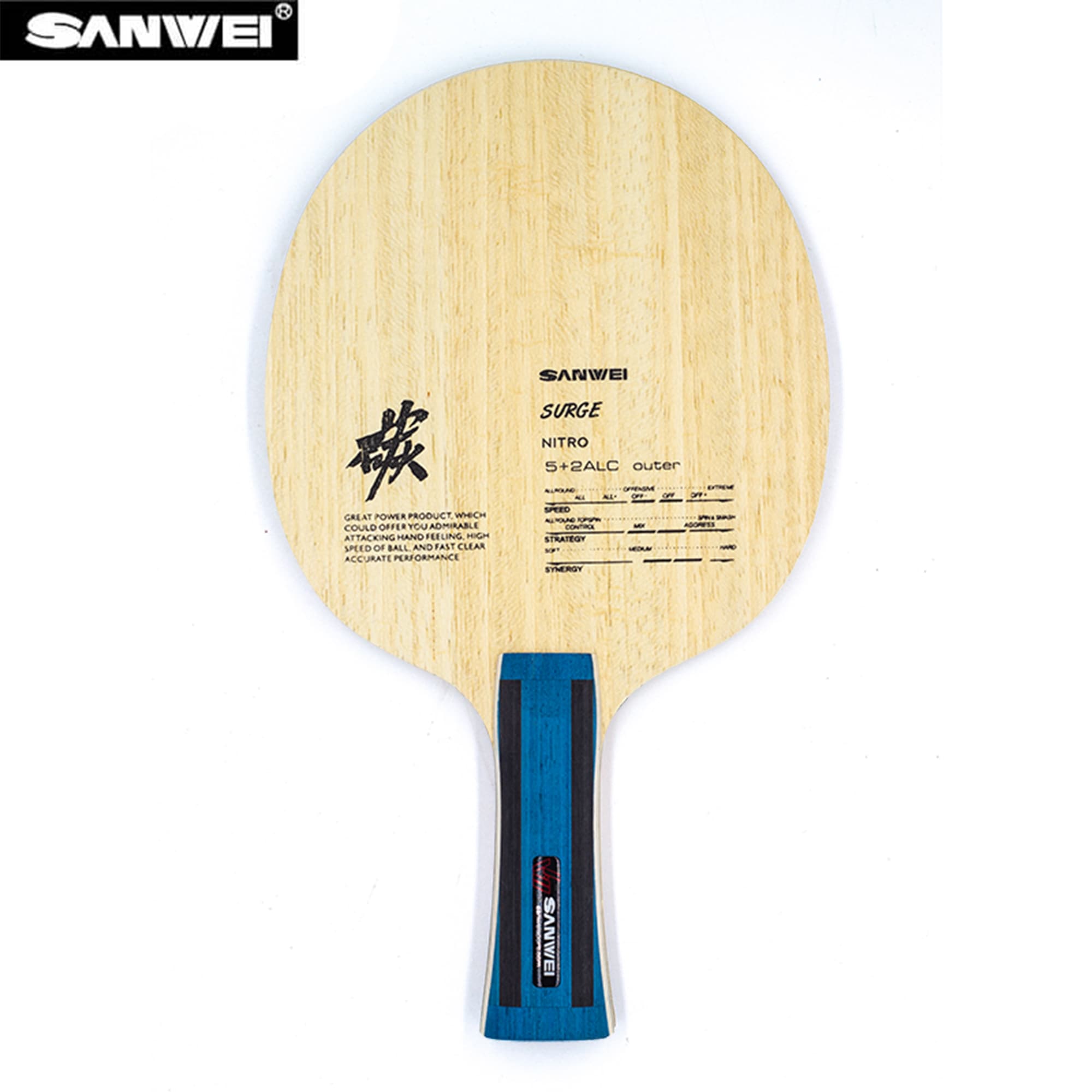 SANWEI Nitro ALC Table Tennis  - đánh giá và giá Stiga Carbon Blade